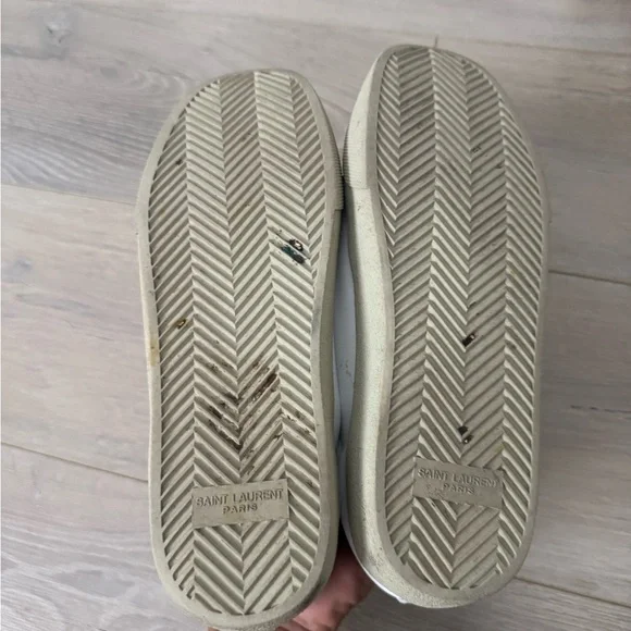 Saint Laurent White Leather Sneakers - Picture 4 of 4